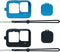 SIOTI Hero12 Black Protective Case, 2 Packs (Blue + Black) with Lanyard + Lens Cap for Go Pro Hero 9/10/11/12