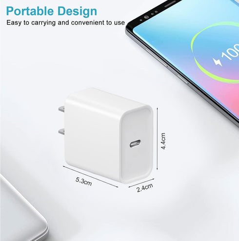 REKNA 4-Pack, 17/16/15/15 Pro/15 Max/15 S24/S24+/S24U Fast Charger USB C, Type C Ports Plug Wall Charger, Fast Charger