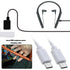 2Pcs USB-A to Micro-USB Charging Cord Replacement Compatible with Sony WH-H900N Compatible with PS WHH900N WHCH700N USB Charger Cable 30cm White