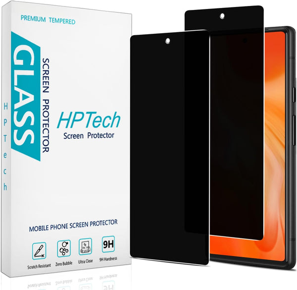 HPTech (2 Pack) Privacy Screen Protector for Google Pixel 7, Anti-Spy Tempered Glass, Anti Scratch, Bubble Free