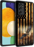 DAIZAG Case Compatible with Samsung Galaxy A13 5G Case,Flying Eagle American Wood Grain Flag for Man Woman,All-Round Protection Shockproof Anti-Scratches Case