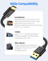 SUNGUY Android Auto USB C Cable 1FT, 10Gbps Short USB A to USB C 3.1 Gen 2 Data Transfer Cable Fast Charging for iPhone