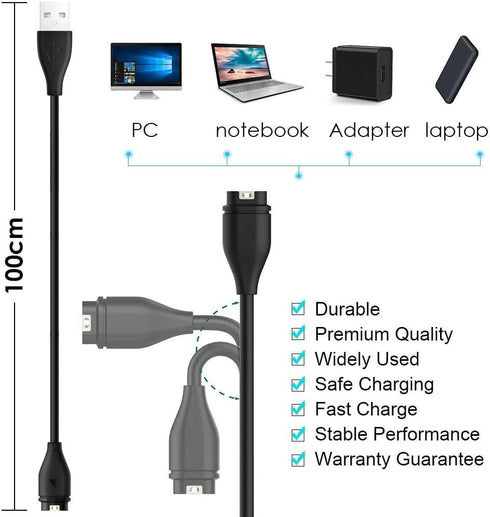 E ECSEM Charger Replacement Clip for Garmin Vivoactive 3, 4, 4S, 5 GPS Smartwatch