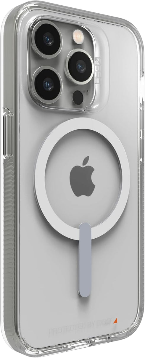 Gear4 ZAGG Crystal Palace Snap Case for iPhone 14 Pro - Clear, D30 Drop Protection, Anti-Yellowing, MagSafe Compatible