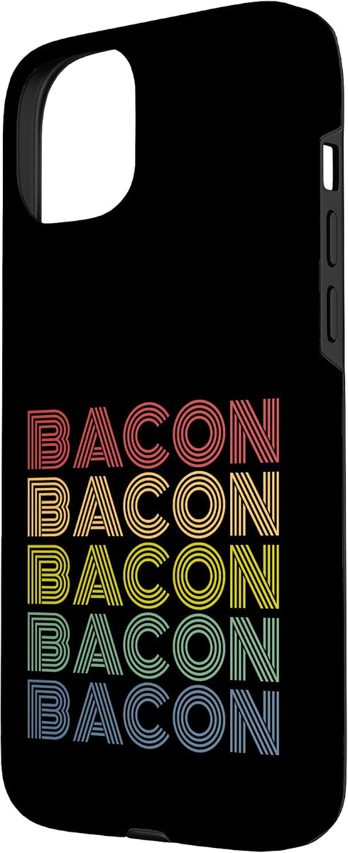 Bacon Lover Tees 70s 15 Bacon Bacon Bacon Retro Vintage Funny Breakfast Case for iPhone Plus