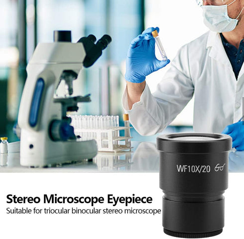 Microscope Lens 10X, Wide Field Stereo Eyepieces, Mounting Size 30mm