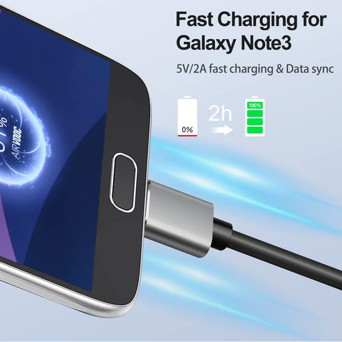 USB 3.0 A Male to Micro B Cable, 1.5ft Sync Cord for Toshiba, Seagate, Samsung, My Passport & More (Black & Gold)