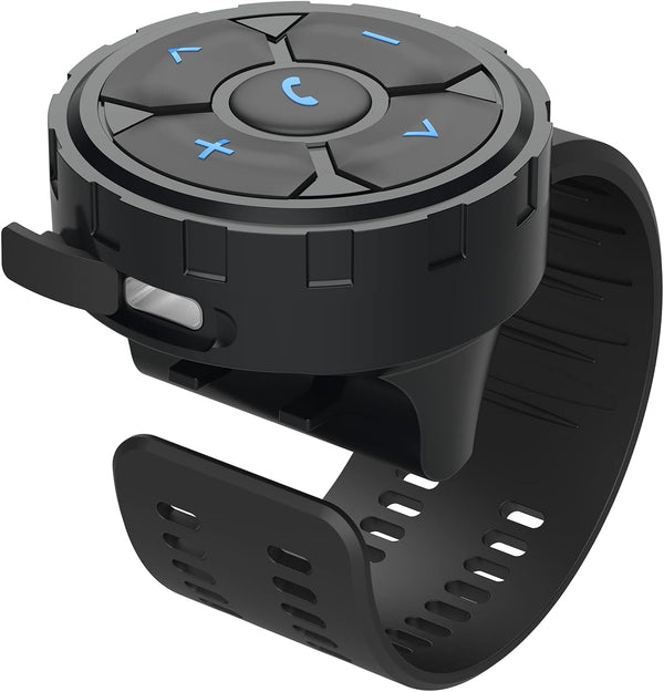 Bluetooth Helmet Earphone Remote, Controls Music, Voice Assistants, Calls, Long Battery Life, Waterproof