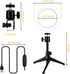 MEZHER 6 Desk Ring Light for Zoom Meetings - Video Conference Lighting Kit for Laptop Computer, Clip on Table LED Light