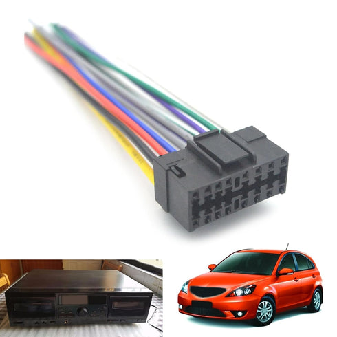 Rooyar 16 Pin Plugs Car Stereo Radio Music Player Cable Player Adapter Wiring Harness Connector Replacement