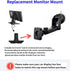 Flexible Dashboard Suction Cup Bracket Mount for Carplay Screen Monitor, Compatible with Most Portable Monitors