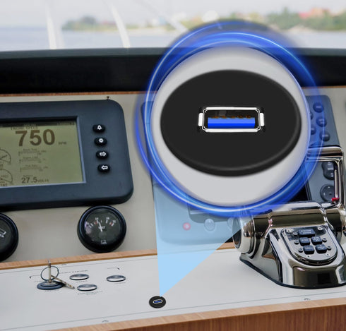 GOBGOD 3.0 1ft Single Port USB Car Flush Mount Cable, USB Dash Mount Adapter Male to Female for Car Truck Boat