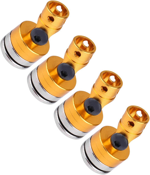 4Pcs SCX10 4WD 1:10(Yellow) Body Shell Mount Column, Magnetic Post Mount, Body RC Car Magnetic Shell Post Model Car