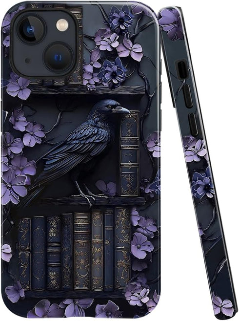 TnXee Case Compatible with iPhone 14,Fall Prevention Bright Hybrid 2-Layer Hard Shell Phone