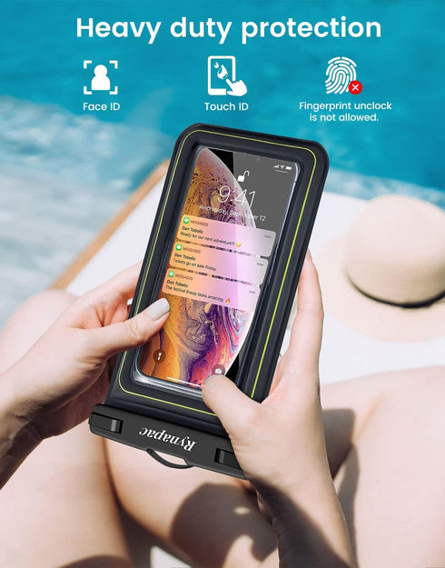 IP68 Waterproof Phone Pouch/Case, Floating Waterproof Case for iPhone 15 14 13 12 Pro Max XS Plus Samsung Galaxy, 2