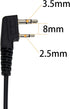 Walkie Talkies Earpiece with Mic, 2 Pin Acoustic Tube Headset for Baofeng UV-5R, Retevis RT21 RT22, 2 Pack