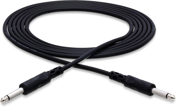 Hosa CPP-101 1 Foot Interconnect Cable, 1/4-inch TS Male to 1/4-inch TS Male