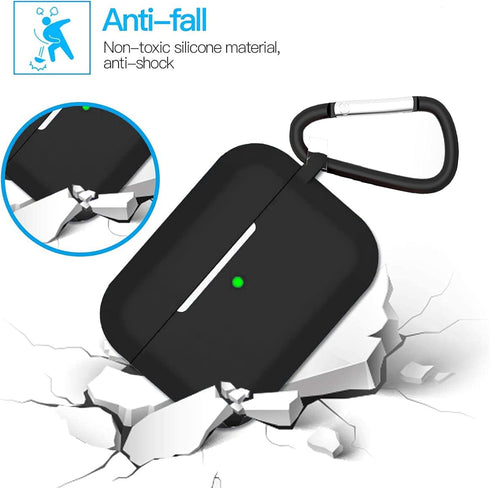 Compatible with Echo Buds 2 Case, Lamshaw Silicone Protective Cover for Easy Carrying (Black)