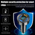 4 Ports USB Car Charger, 66W Super Fast Charging with QC 3.0, PD 20W, USB 2.4A Adapter, LED Voltmeter, Auto Cigarette