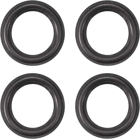 uxcell 3.5" Speaker Foam Edge Surround Rings, Replacement Parts for Speaker Repair, 4pcs