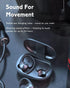Wireless Earbuds with Earhooks, Bluetooth Sport Waterproof Headphones with Noise Cancelling and Microphone