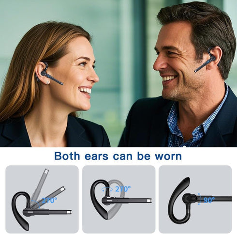 Headset 270 Hsility Bluetooth with USB Type C Degrees Rotatable Microphone for Truck Driver Bussiness and Travel