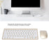 Keyboard Mouse Combo Set, 78 Keys Portable 2.4Ghz Kit with 4 Nonslip Foot Pads for Windows Notebook Desktop (Gold)