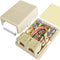 NECABLES Phone Jack Surface Mount Dual Port Telephone Jack Box, 4 Screw Terminals to 2 RJ11 Female Ivory