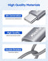 CLEEFUN 6ft USB C Cable 5-Pack, Fast Charging Braided Cord for iPhone 15 Pro Max, Samsung Galaxy S24/S23/S22/S21/S20