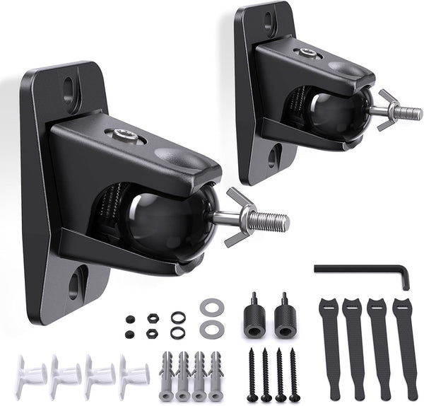 Borenbuir Surround Sound Rear Speaker Wall Mount, Ceiling Mount Bracket for Universal Satellite,