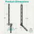 WALI Sound Bar Mount Bracket for Mounting Above or Under TV, Adjustable 3 Angled Extension Arm, Fits Most 23 to 65 Inch