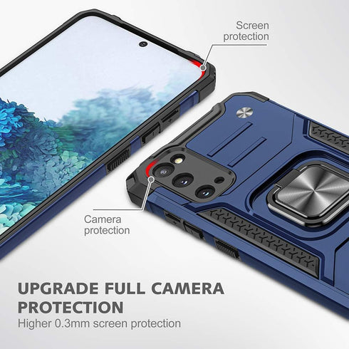 Samsung S20 FE Case, Galaxy S20 FE 5G with Screen Protector, Military Grade 360° Rotatable Kickstand Shockproof
