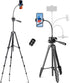 Aureday Phone Tripod, 82" Tripod for iPhone with Flexible Gooseneck, Wireless Remote and Phone Holder, Extendable Stand