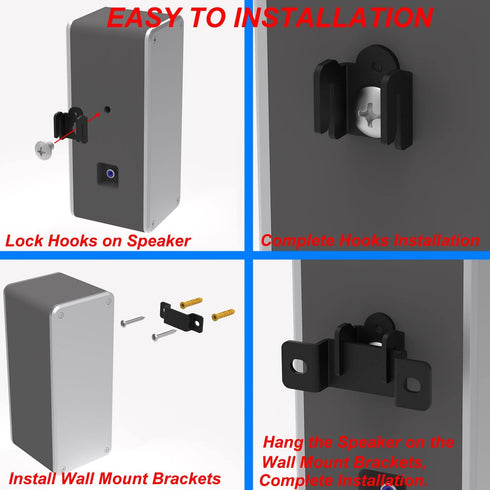 Speaker Wall Mount for Samsung, Sony, Vizio, Roku, and More, Mounting Brackets for Satellite Speakers