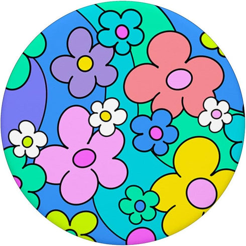 Indie Aesthetic Drawing Flower Power Daisy Hippie Y2K PopSockets Swappable PopGrip