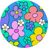Indie Aesthetic Drawing Flower Power Daisy Hippie Y2K PopSockets Swappable PopGrip