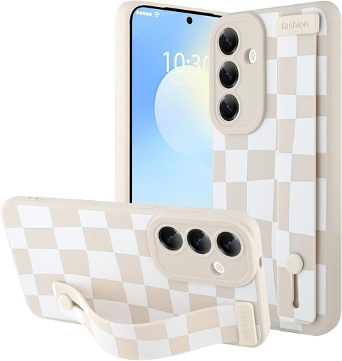 OOK Compatible with Samsung Galaxy S25FE 5G Silicone Phone Case with Strap, Trendy