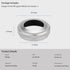 Haoge LH-X51W Ultra-Thin 2in1 All Metal Lens Hood with Adapter Ring Set for Fuji X100VI X100V Camera - Silver