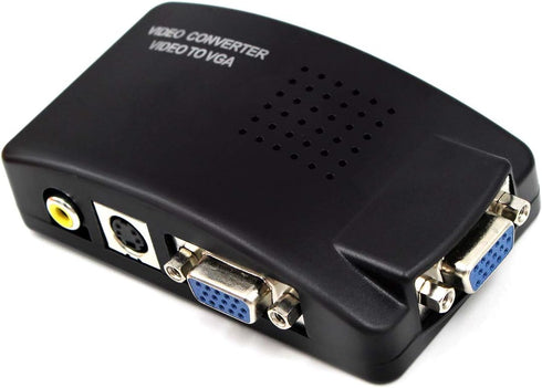 Wiistar AV S-Video Composite to VGA Video Converter Box for DVD DVR VCR