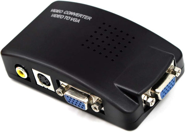Wiistar AV S-Video Composite to VGA Video Converter Box for DVD DVR VCR