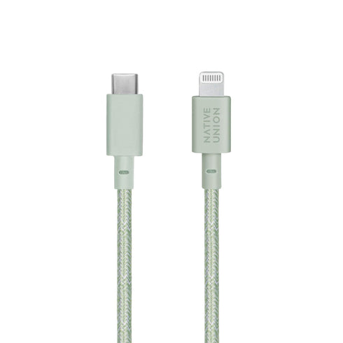 Native Union Belt Cable, USB-C to Lightning, 4ft, MFi Certified, Ultra-Strong Reinforced Charging Cable, Compatible