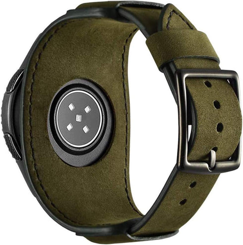 Compatible with Samsung Galaxy Watch 46mm/Watch 3 45mm/Gear S3 Bands, 22mm Vintage Genuine Leather Cuff Strap