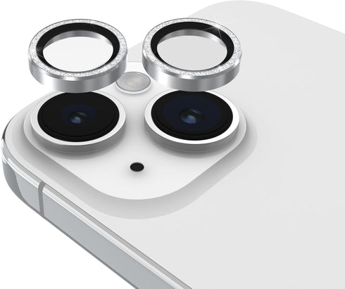 Case-Mate iPhone 14 Plus Camera Lens Protector with Sparkle Rings, Double Tempered Glass, Easy Install