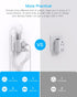 European Travel Plug Adapter, 2 Pack Type C Adapter with 2 Outlets & 2 USB C Ports for US to Europe Travel