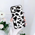 Abbery iPhone 13 Mini Case, Cow Print Clear Design, Cute Durable Silicone TPU Shockproof Protective Cover for Women