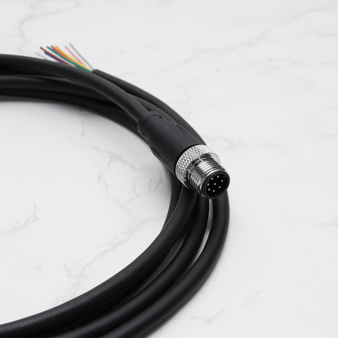 8 Pin M12 Sensor Connector Straight Aviation Cable Male to Male Waterproof Electrical Cable