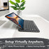 Macally Small Bluetooth Keyboard for iPhone, iPad, and Tablet - Multi Device Compatibility, 78 Key Wireless Keyboard