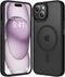 iPhone 15 Case - Slim Translucent Matte, Black | Magnetic, Magsafe Compatible & Military-Grade Protection, 6.1"