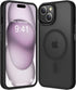 iPhone 15 Case - Slim Translucent Matte, Black | Magnetic, Magsafe Compatible & Military-Grade Protection, 6.1"