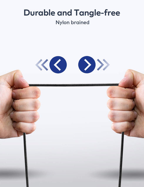 Mr Rex Nylon Braided 2.5mm to 3.5mm Audio Aux Cable for Bose 700 QuietComfort, JBL E45BT E55BT Headsets